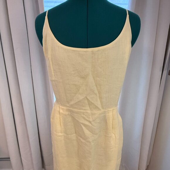 Quince 100% European Linen Slip Dress – Soft Yellow – Size Large – NWT - Picture 3 of 7
